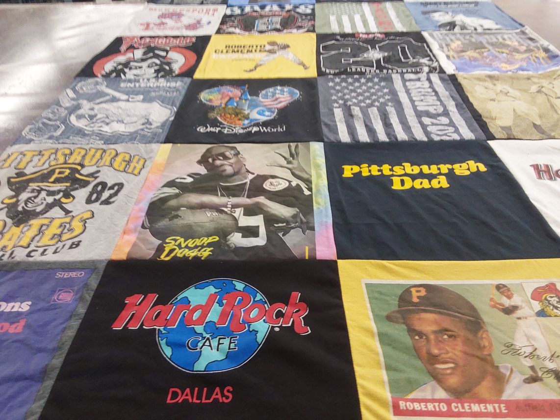 T-shirt quilt featuring pittsburgh pirates baseball club by Tracey from PA
