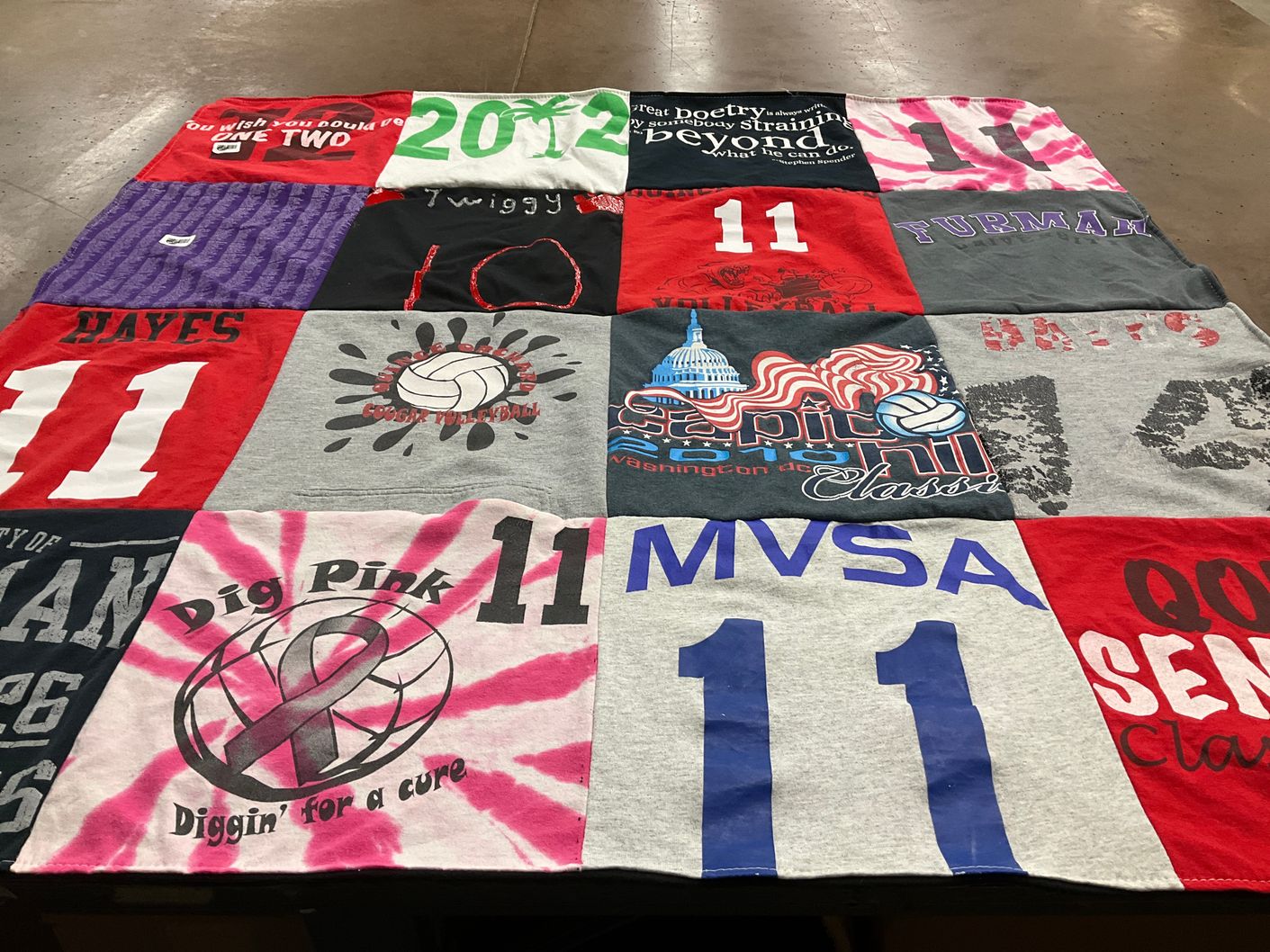 T-shirt quilt from furman university by Laura from MI