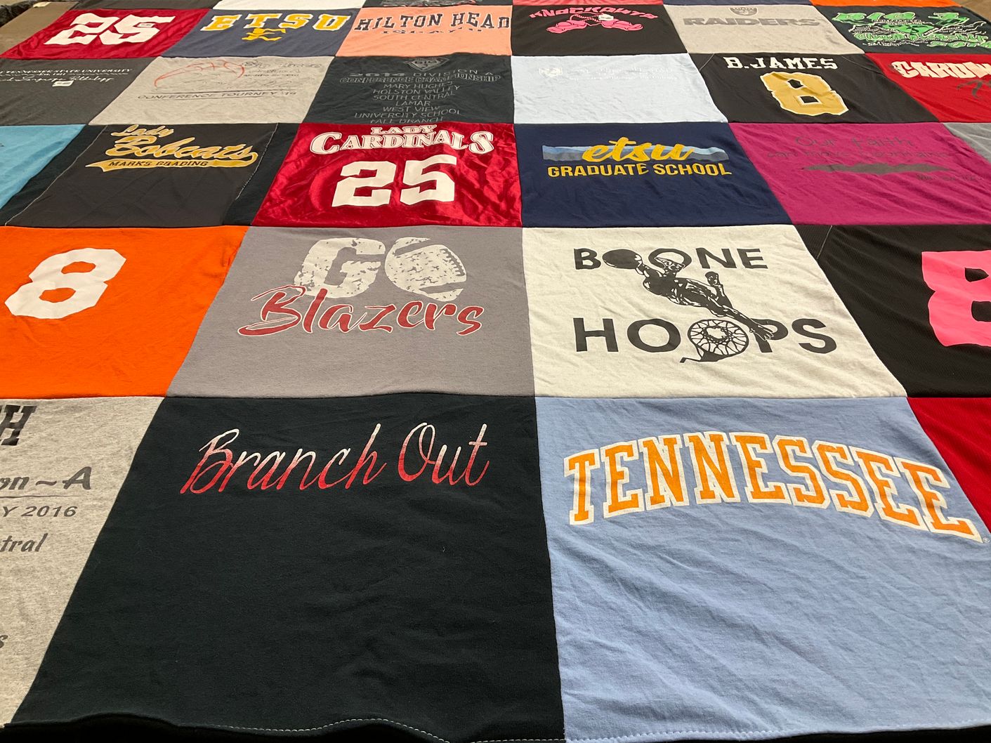 T-shirt quilt featuring east tennessee state university basketball by christopher from TN