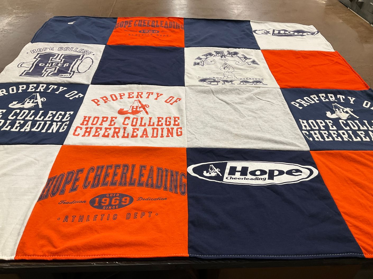 T-shirt quilt from hope college by Esther from MI