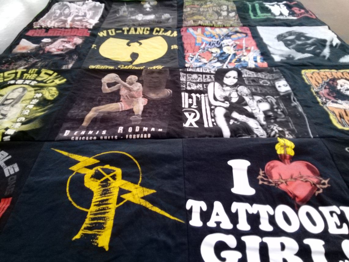 T-shirt quilt featuring chicago bulls by Marilyn from MD