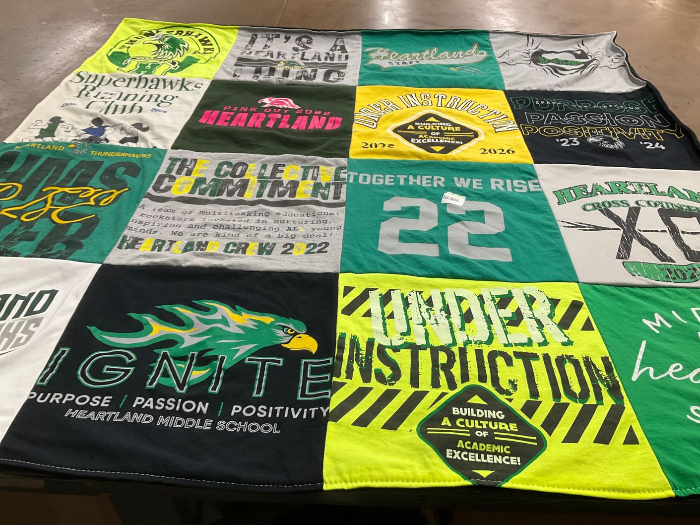 T-shirt quilt featuring heartland cross country by Laura from OK
