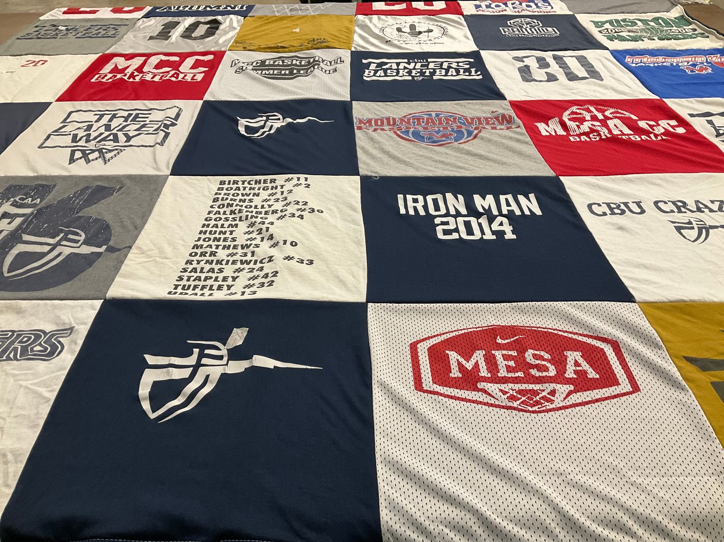 T-shirt quilt featuring lancers basketball by Megan from AZ