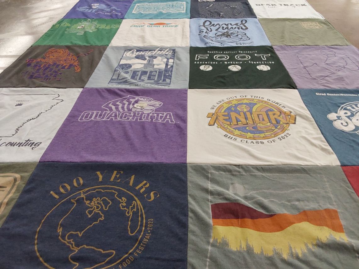 T-shirt quilt from ouachita baptist university by Trevlyn from TX