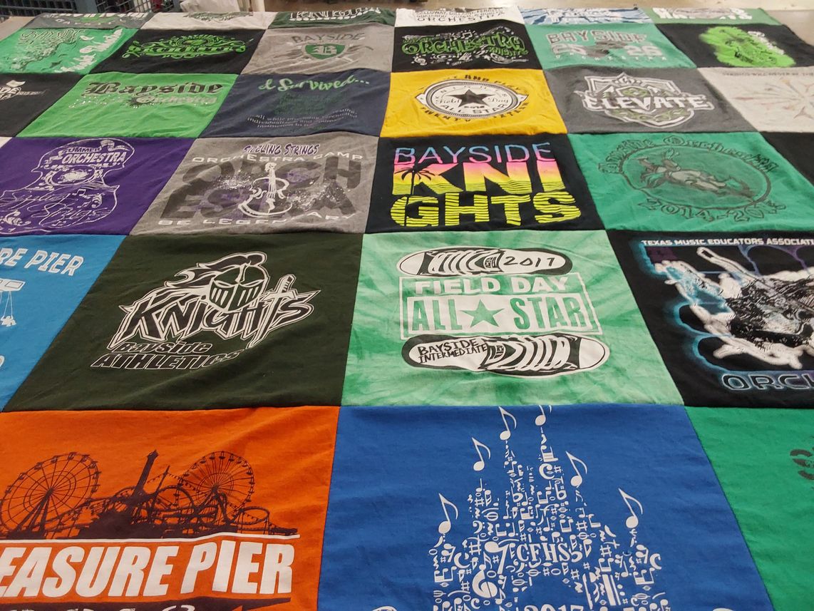 T-shirt quilt featuring bayside knights by Jennifer from TX