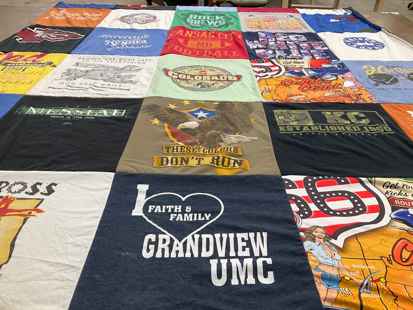 T-shirt quilt featuring kansas city royals by Danielle from MO