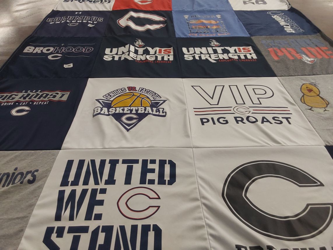 T-shirt quilt featuring columbus explorers lacrosse by Raul from FL