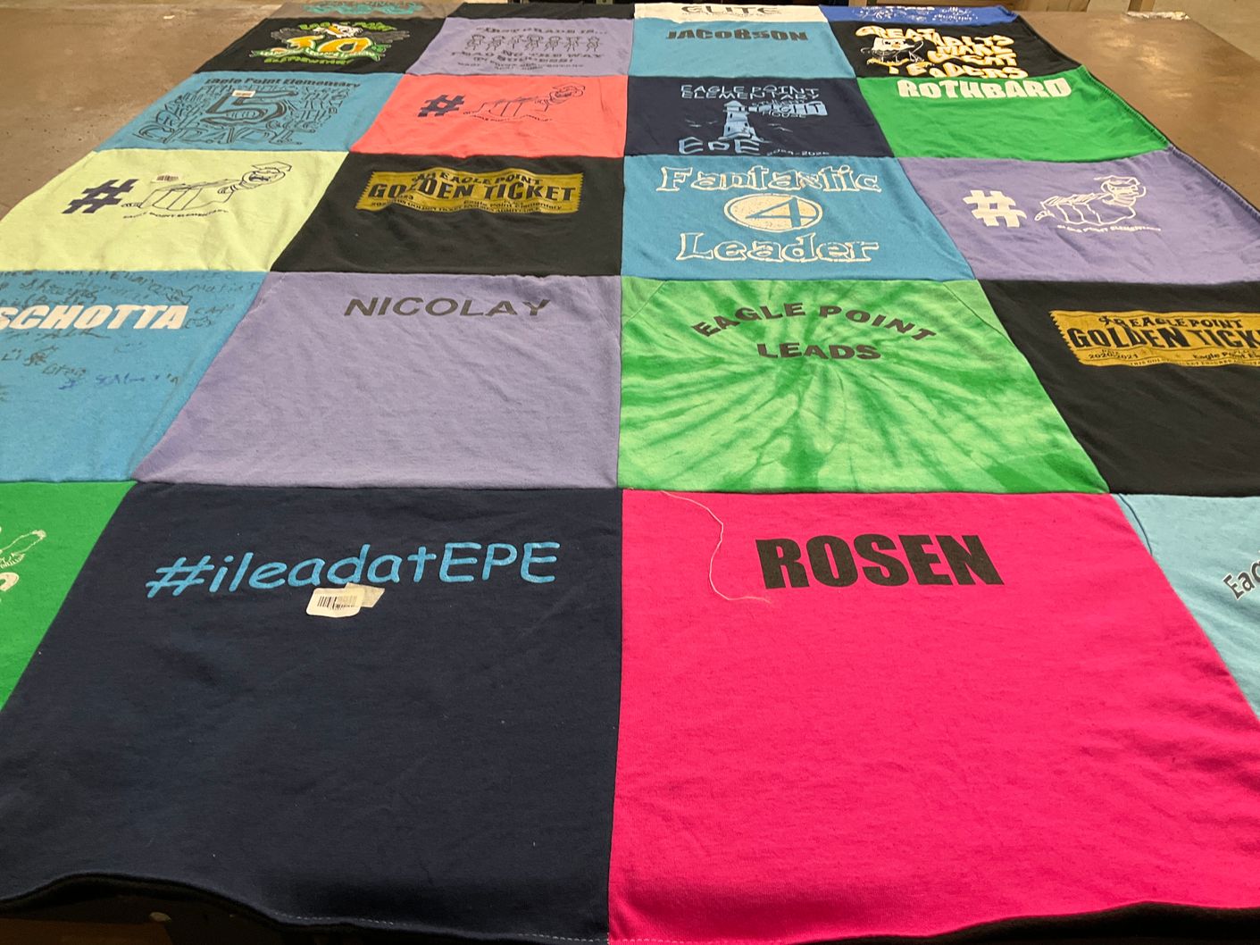 T-shirt quilt from eagle point elementary school by brielle from FL