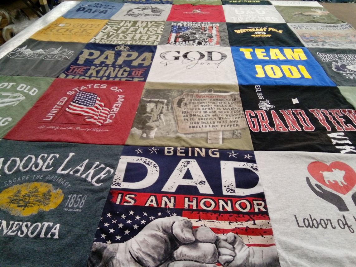 T-shirt quilt from grand view university by Lorri from IA