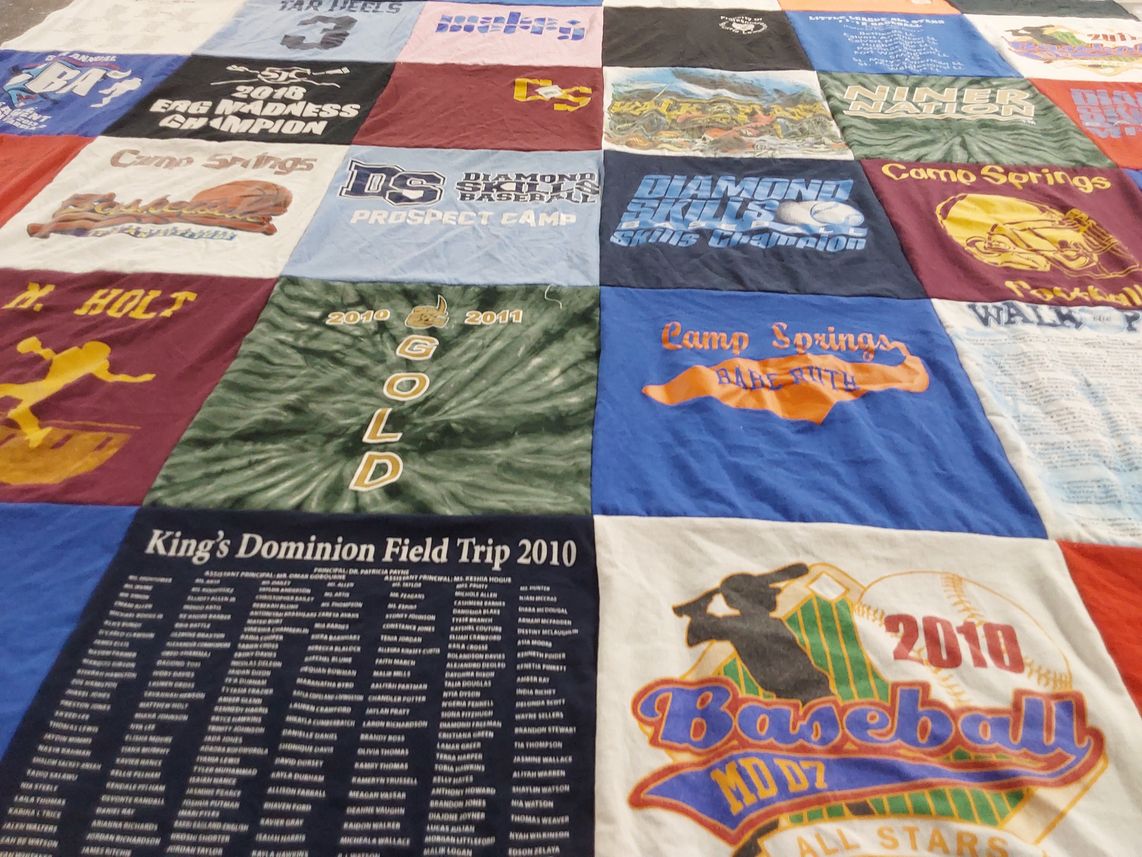 T-shirt quilt featuring tar heels by Michele from MD