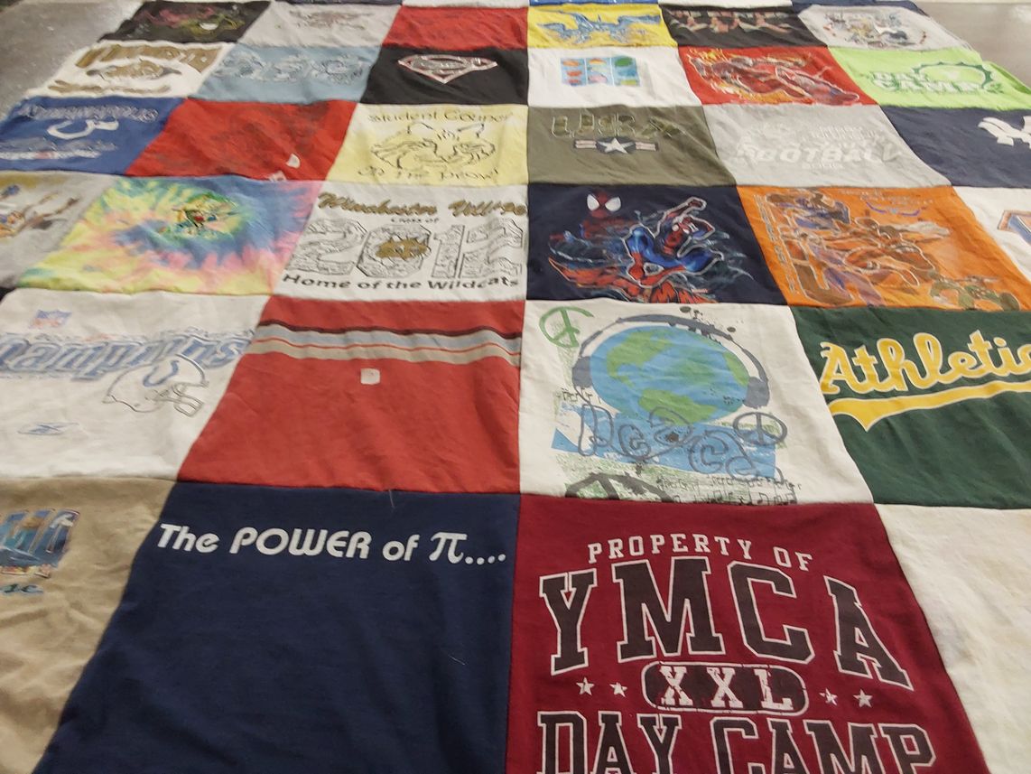 T-shirt quilt from memphis university by Phyllis from IN