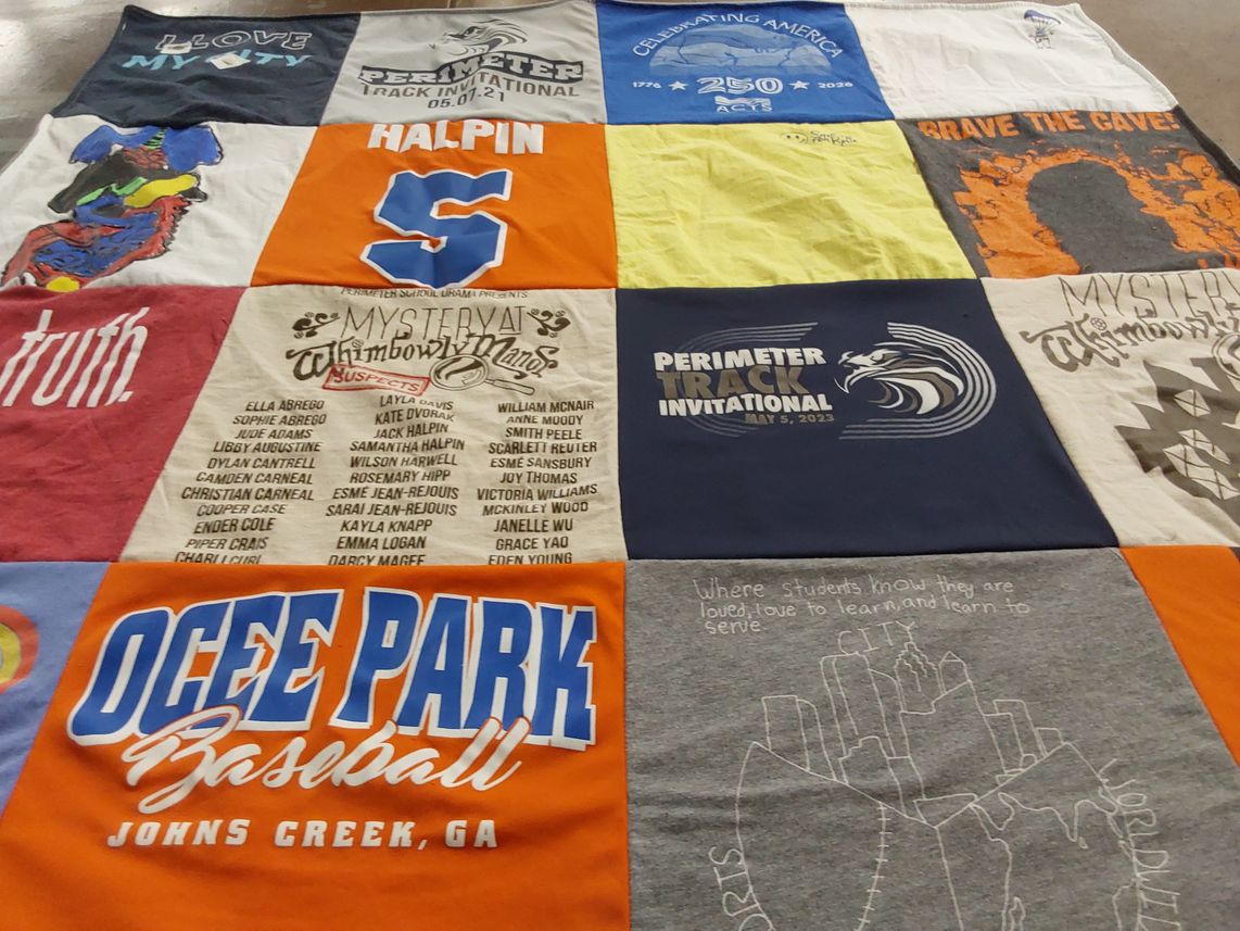 T-shirt quilt featuring ocee park baseball by Kate from GA