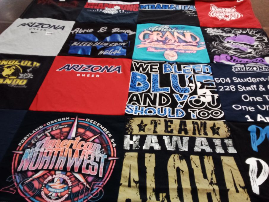 T-shirt quilt from arizona university by Rose from HI