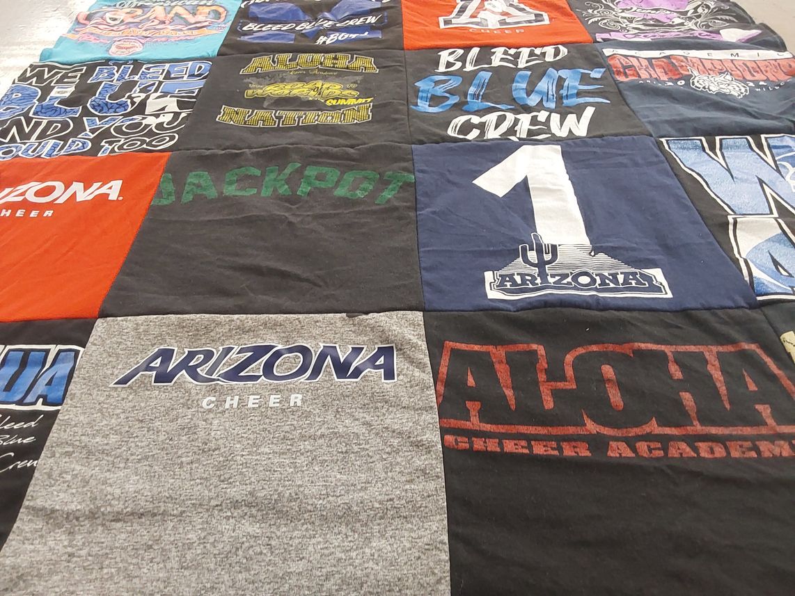 T-shirt quilt from university of arizona by Rose from HI