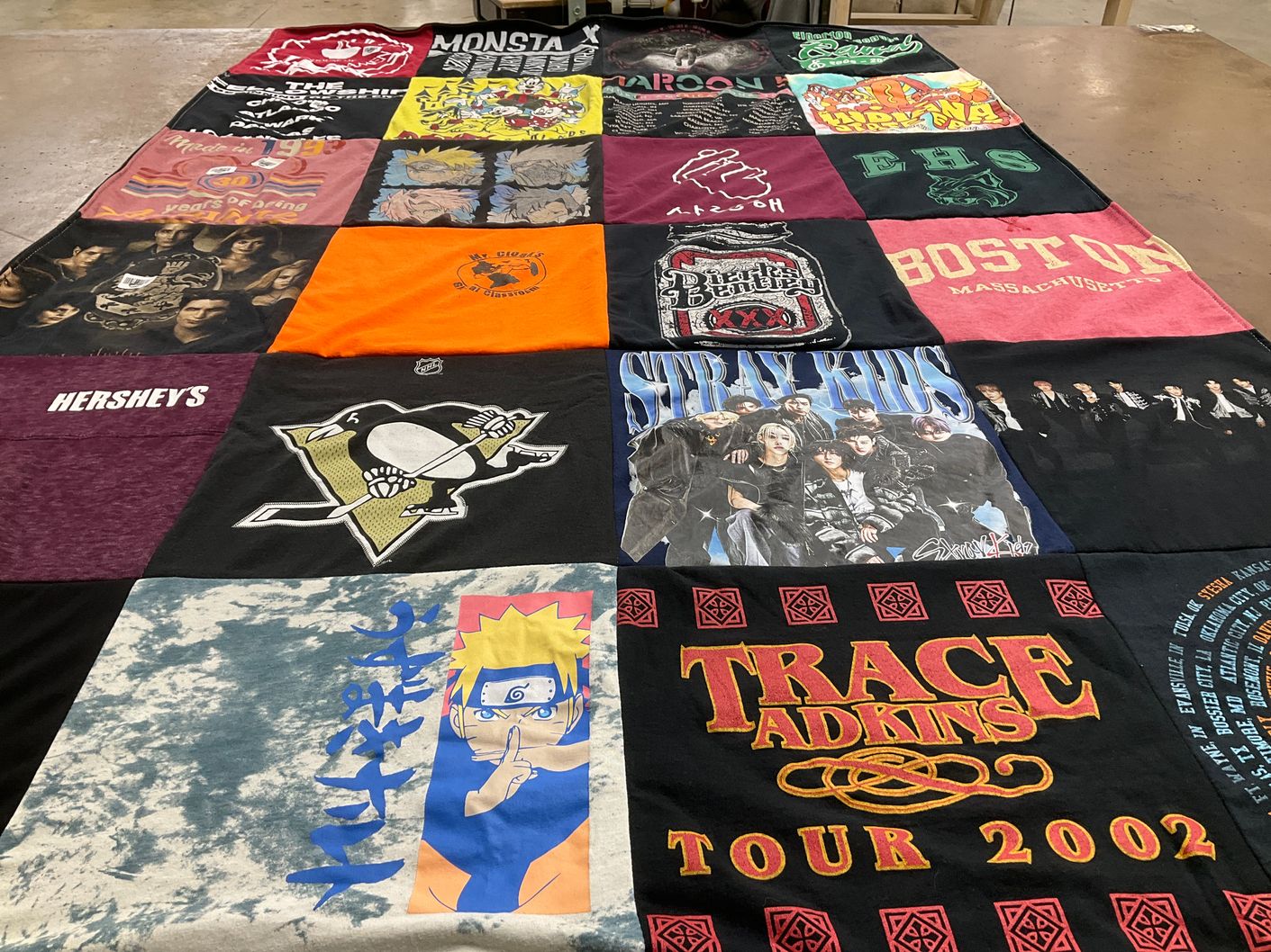 T-shirt quilt featuring pittsburgh penguins by Michelle from PA