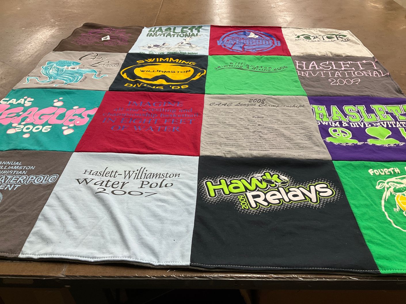 T-shirt quilt featuring haslett-williamston water polo by Georgia from MD