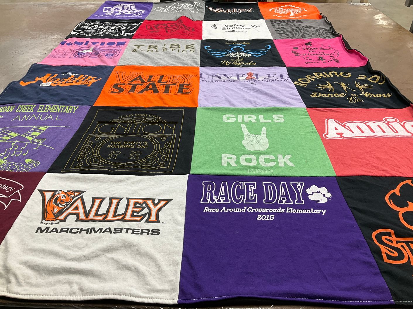 T-shirt quilt from valley state university by Jennifer from IA