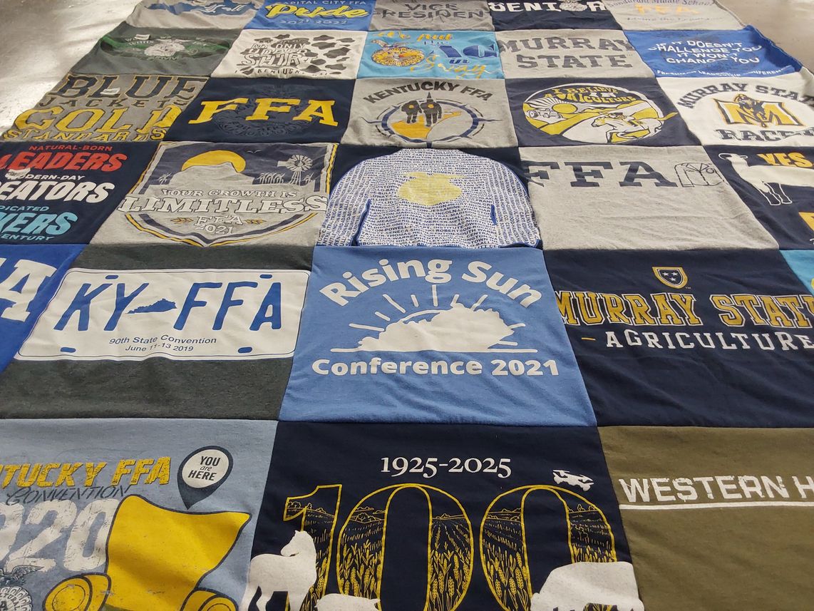 T-shirt quilt from murray state university by Stephanie from KY