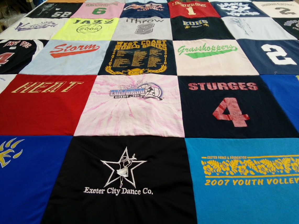 T-shirt quilt featuring heat by Breeann from CA