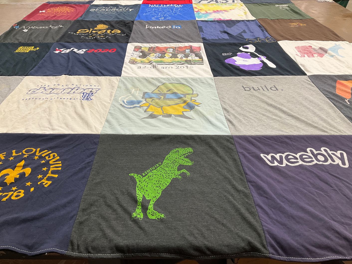 T-shirt quilt featuring university of kentucky basketball by Karin from MI
