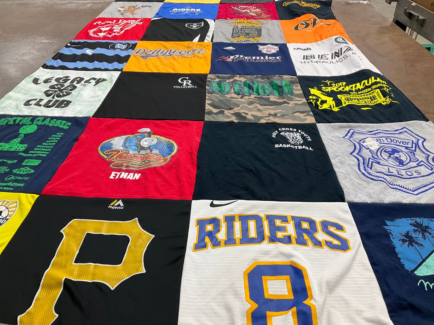 T-shirt quilt featuring pittsburgh pirates, riders by Tara from DE