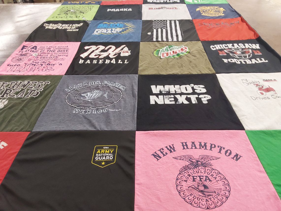T-shirt quilt featuring northwest high school, chickasaw football by Retha from IA
