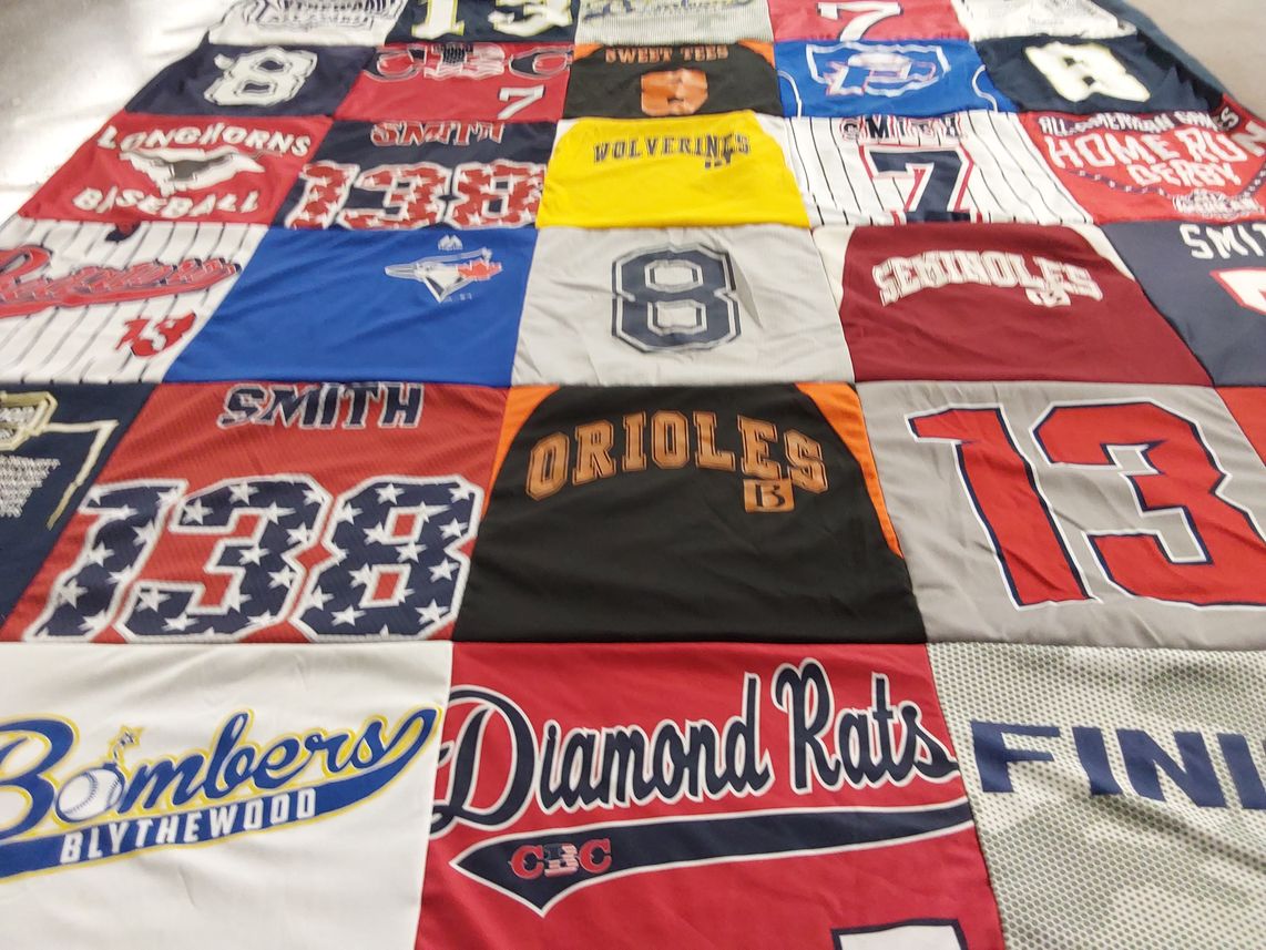 T-shirt quilt featuring longhorns, wolverines by stephanie from SC