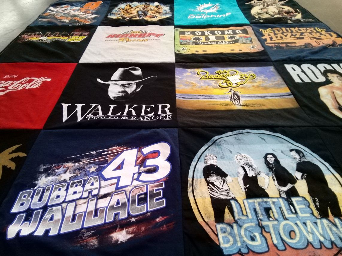T-shirt quilt featuring bubba wallace, dukes of hazzard by Sharon from OH