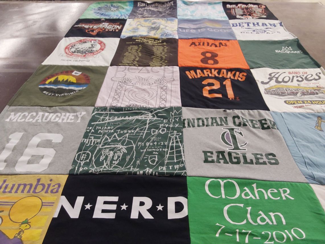 T-shirt quilt from indian creek high school by Emily from MD