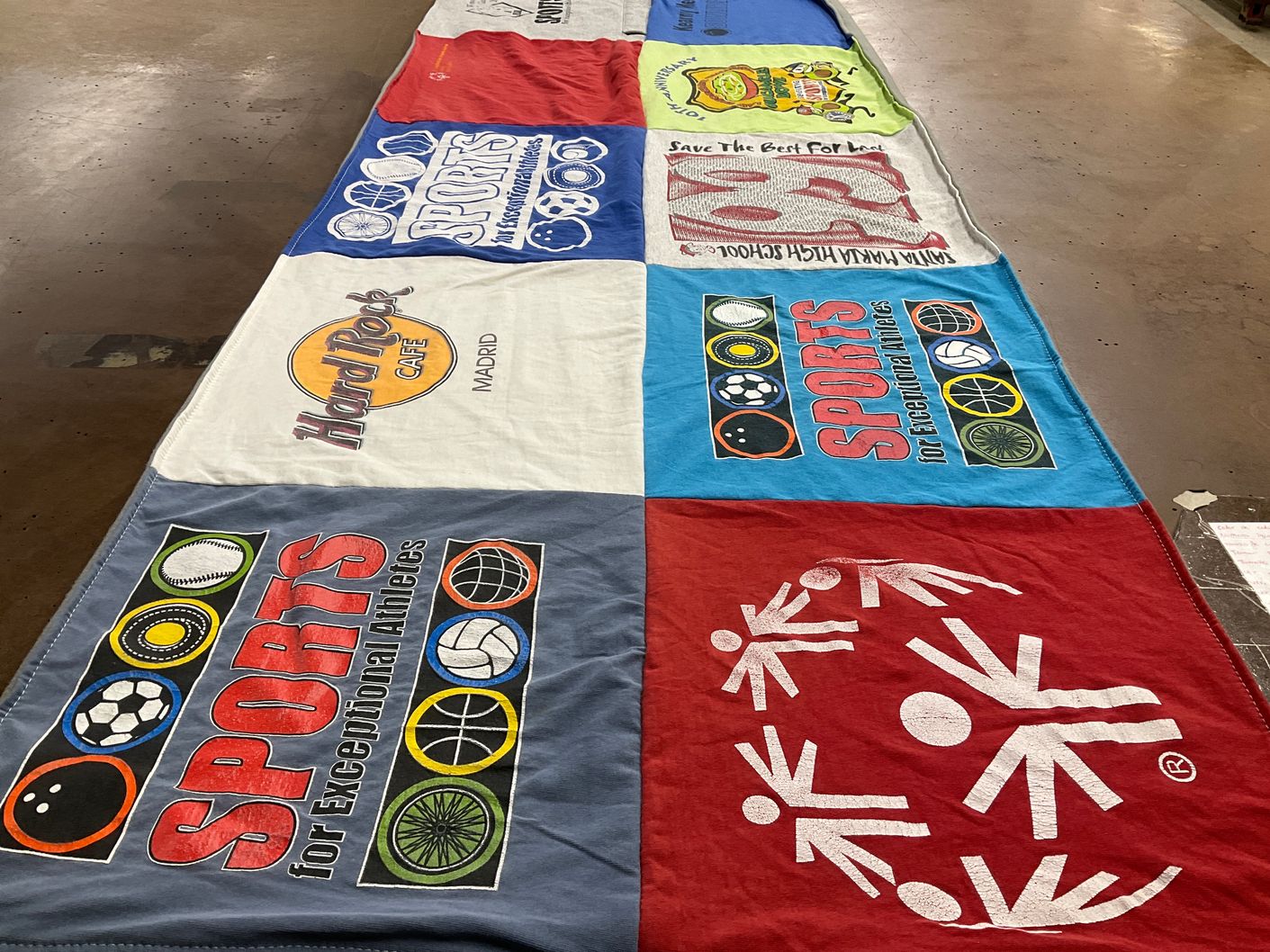 T-shirt quilt from high school by Alex from CA