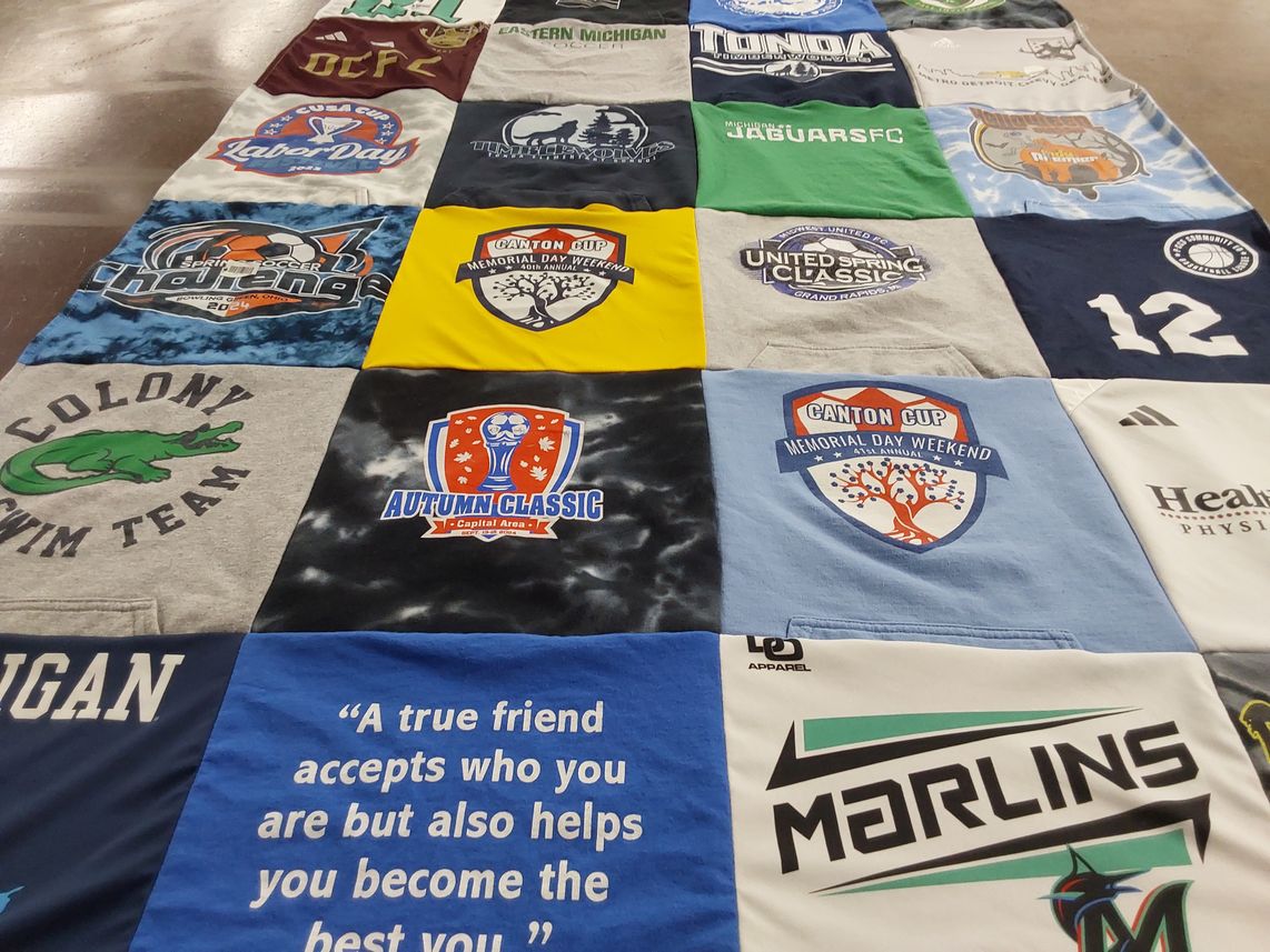 T-shirt quilt featuring marlins by Greg from MI