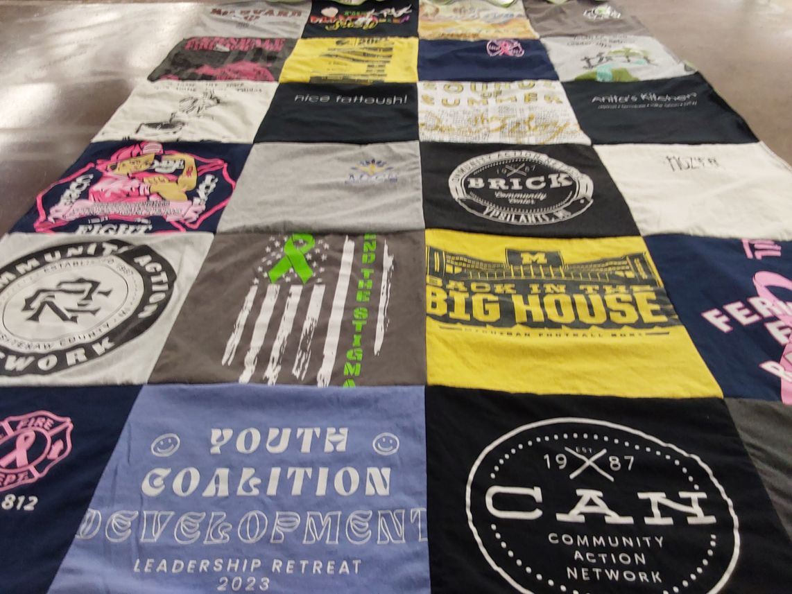 T-shirt quilt from university of michigan by Shelbie from TN