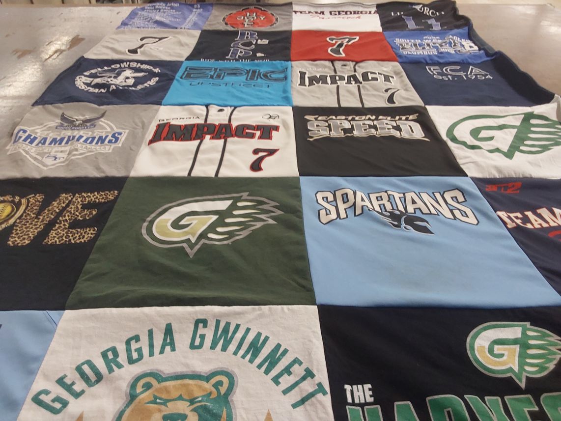 T-shirt quilt from georgia gwinnett college by Lisa from FL