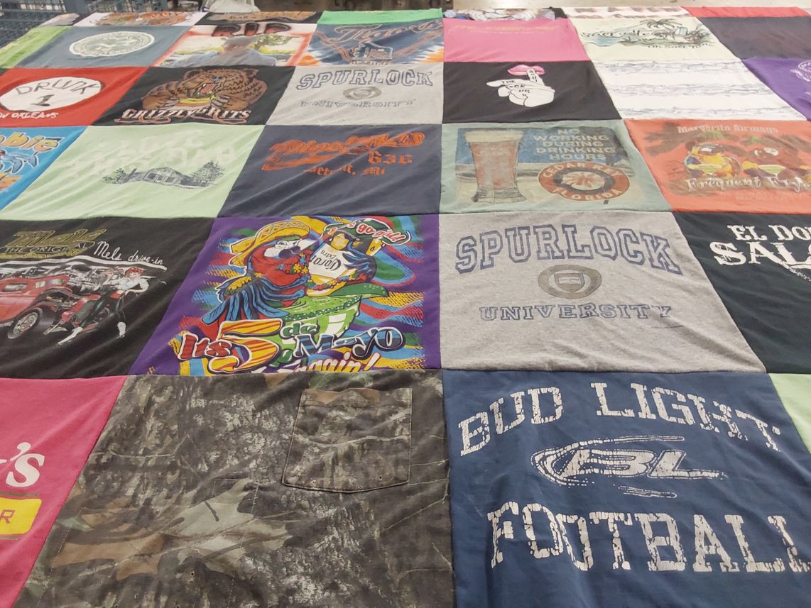 T-shirt quilt from spurlock university by Regina from FL