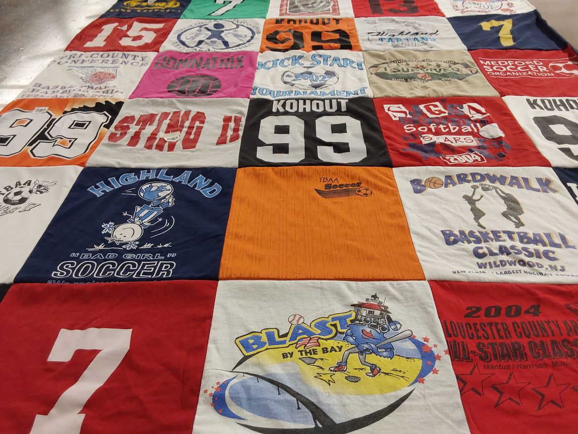 T-shirt quilt from highland high school by Lauren from NJ