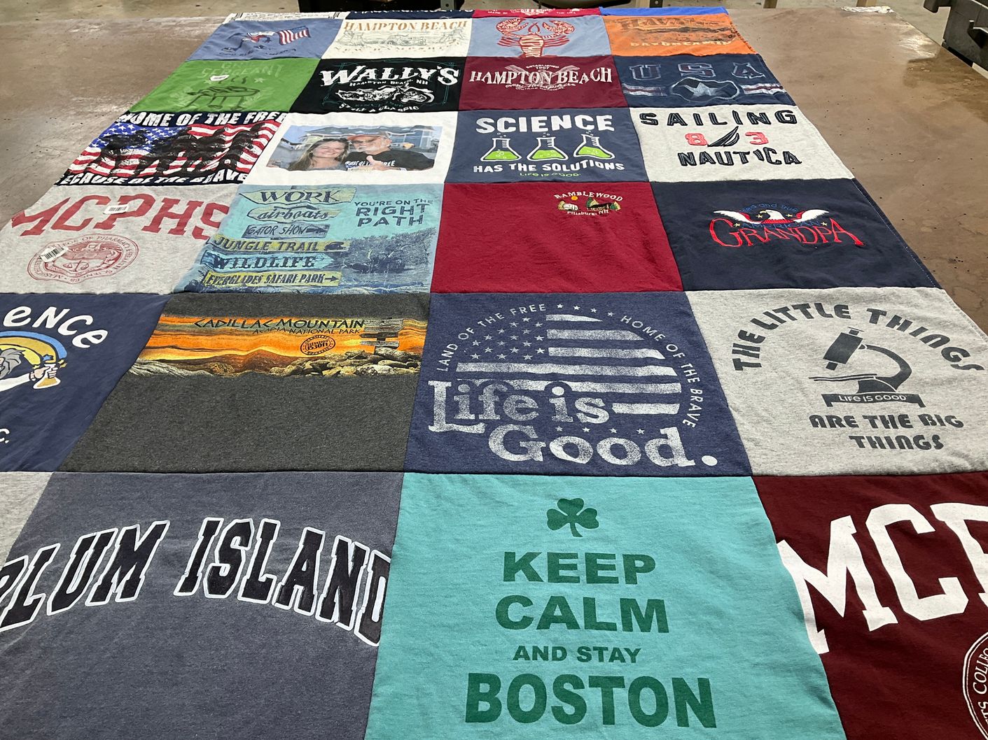 T-shirt quilt from mcp high school by Jeri from NH