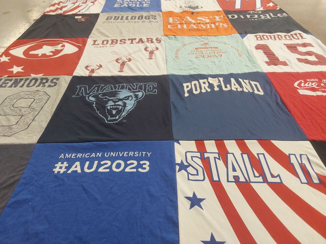 T-shirt quilt from american university, university of maine by William from DC