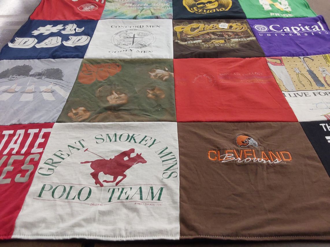 T-shirt quilt featuring cleveland browns by Jane from OH
