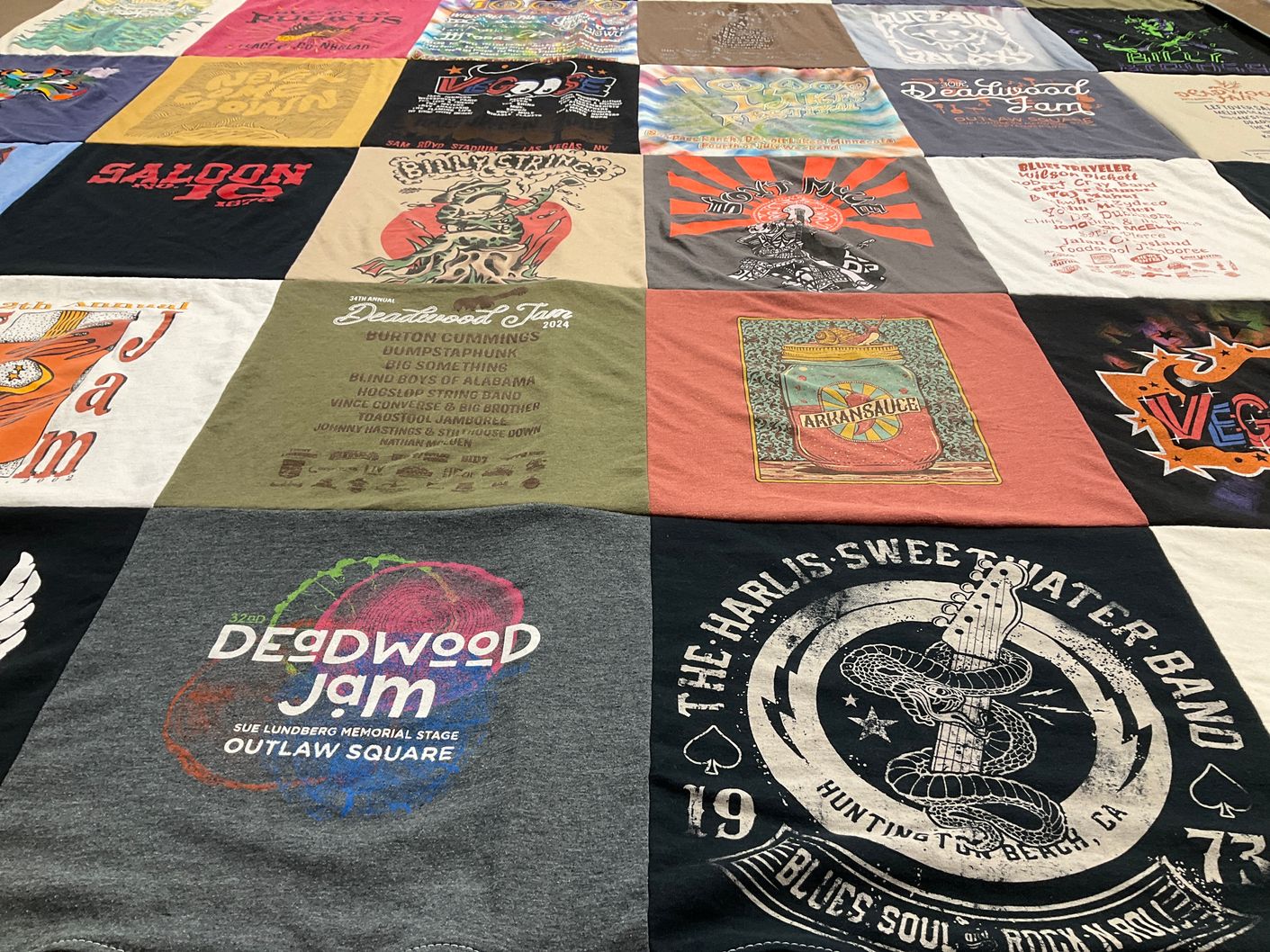 T-shirt quilt with music, festivals themes by Brandon from SD