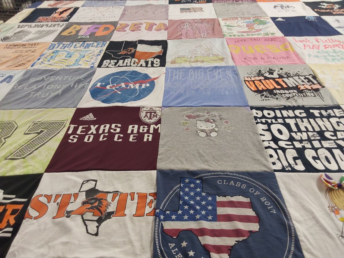 T-shirt quilt from texas a&m university by Lisa from TX