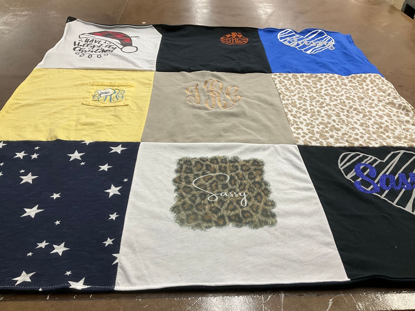 T-shirt quilt with holiday, fashion themes by Matthew from GA