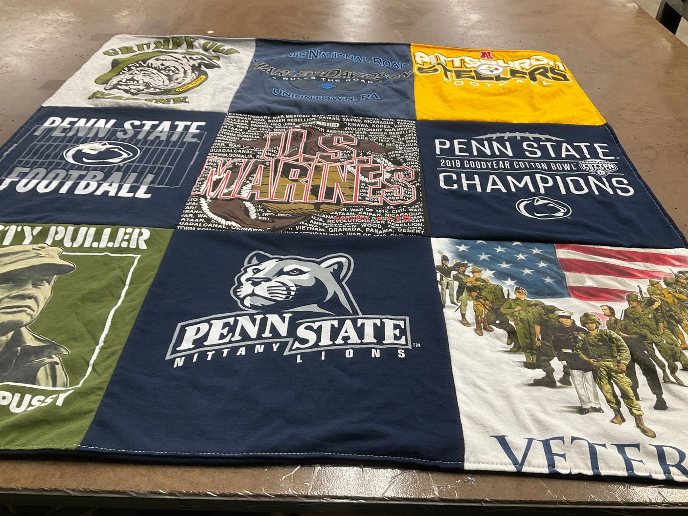T-shirt quilt featuring penn state nittany lions by Debbie from CA