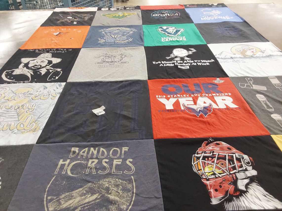 T-shirt quilt featuring washington capitals by Linda from MD