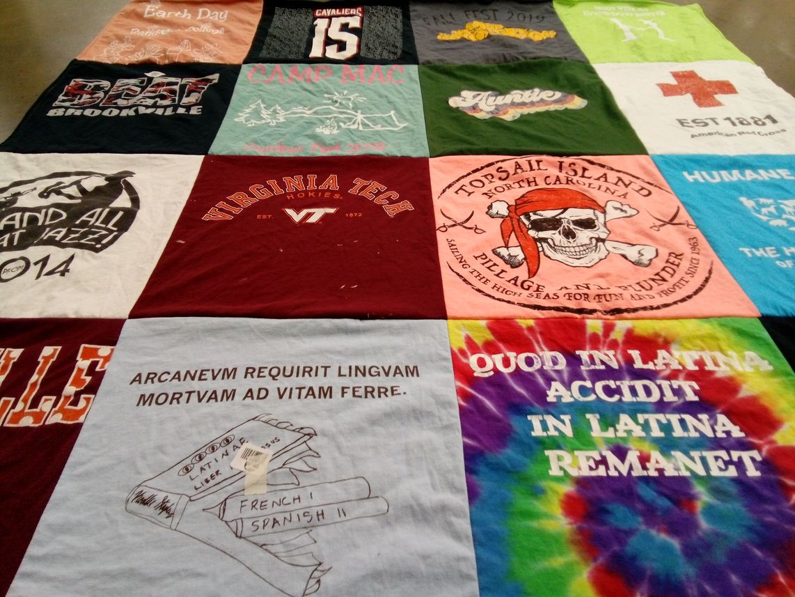 T-shirt quilt from virginia tech university by Peyton from VA