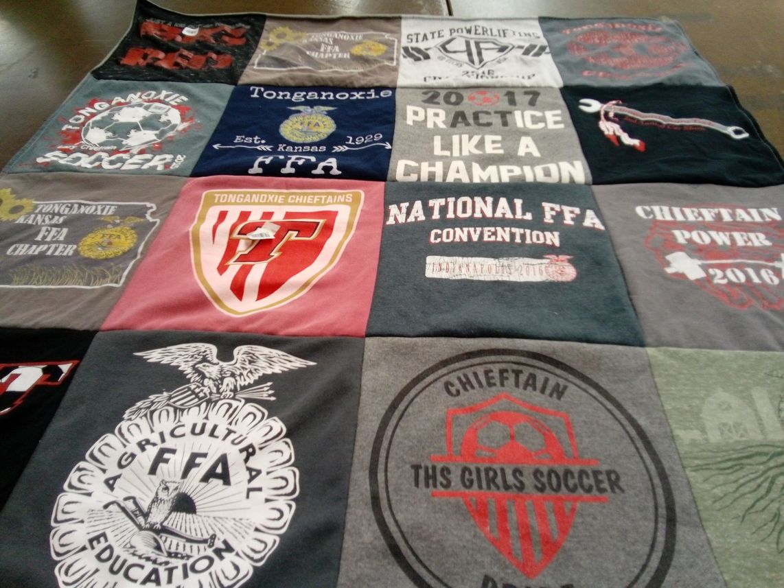 T-shirt quilt featuring tonganochie girls soccer by Samantha from CA