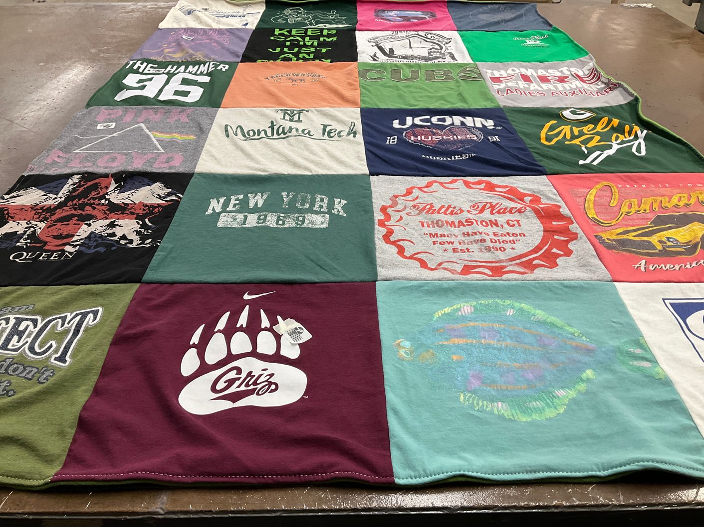 T-shirt quilt featuring university of montana grizzlies by Holly from WI