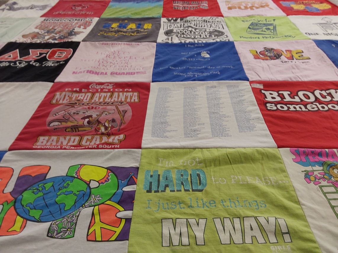 T-shirt quilt from georgia perimeter college by Anita from GA