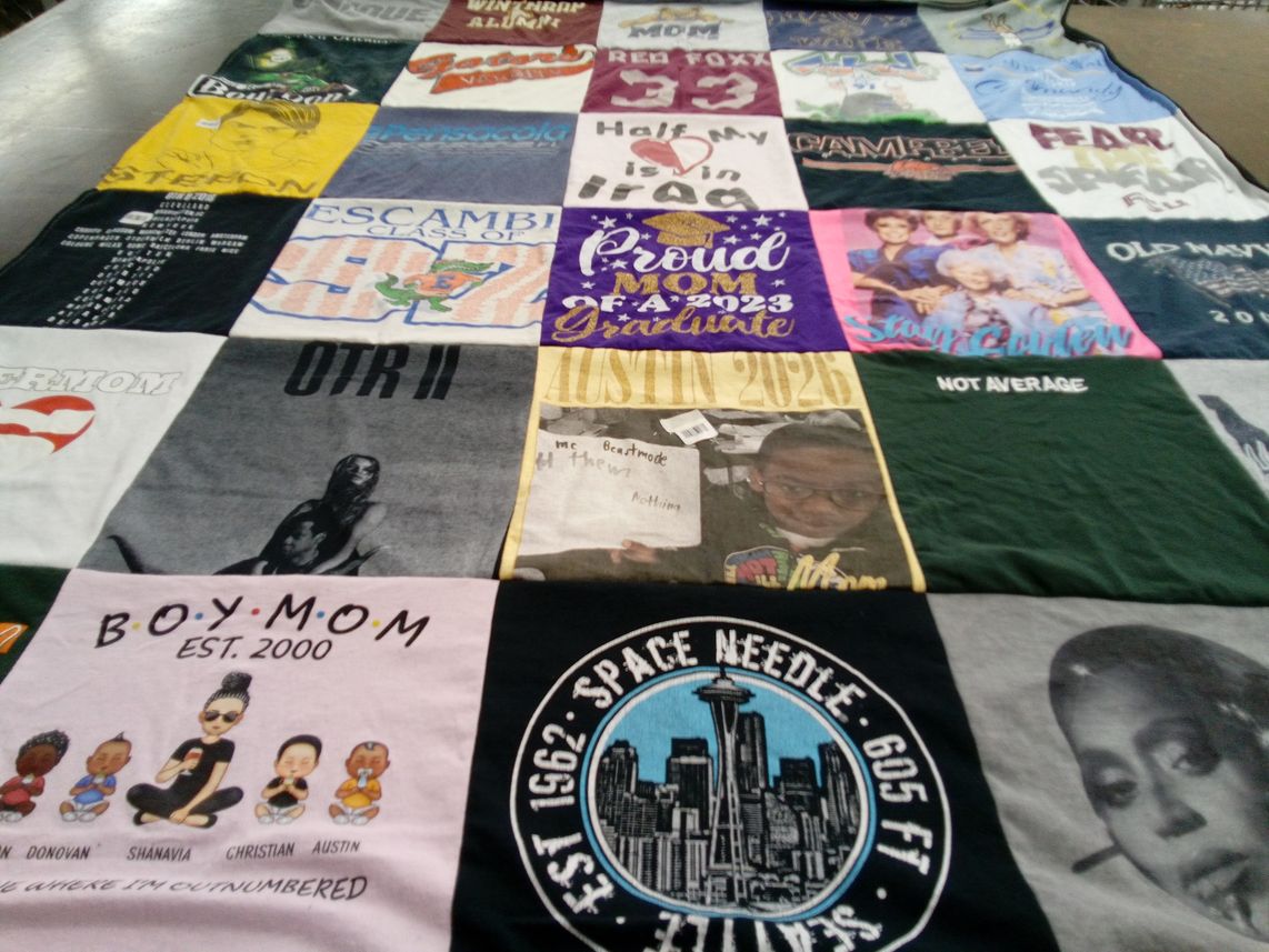 T-shirt quilt from escambia high school by Shanavia from SC