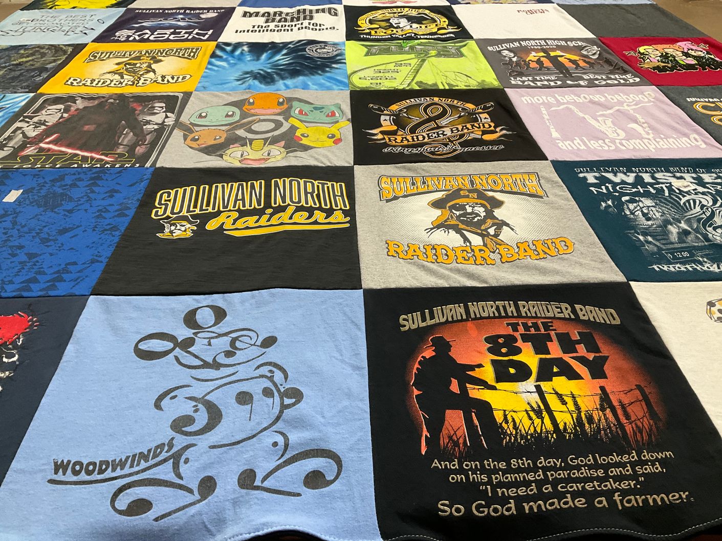 T-shirt quilt featuring sullivan north raiders by Carolyn from TN
