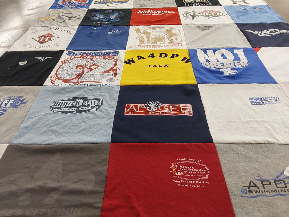 T-shirt quilt from apollo high school by Rachel from TN